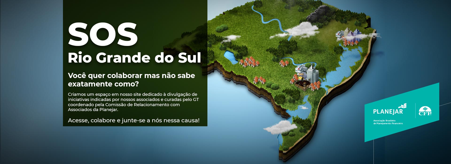 Banner SOS Rio Grande do Sul